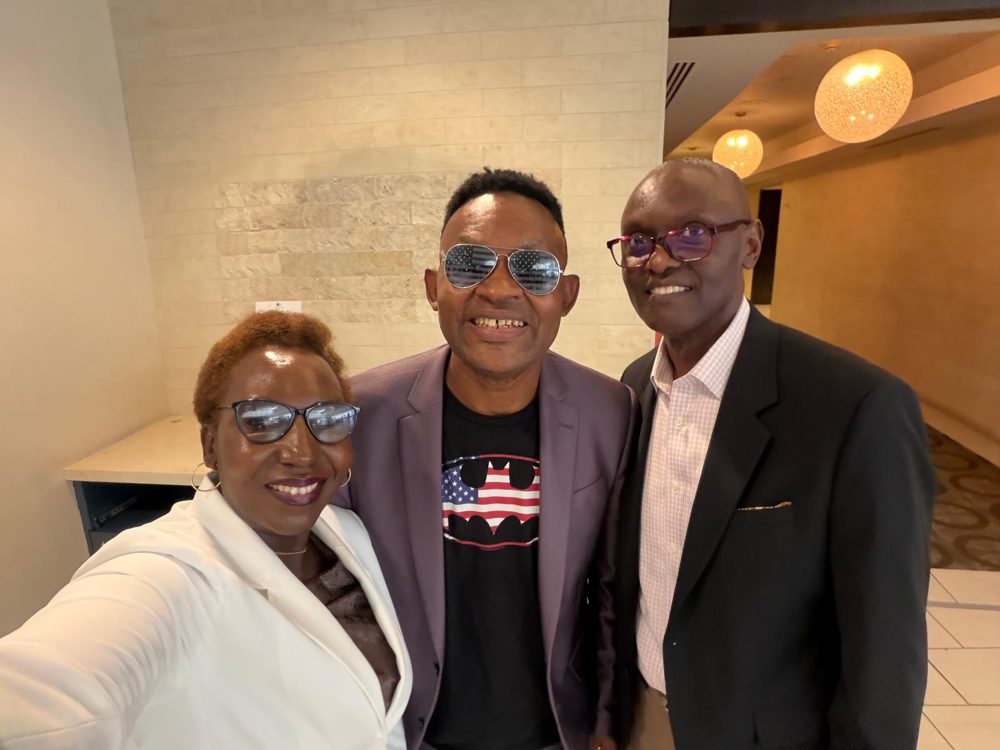 Friends celebrating at a diaspora gathering