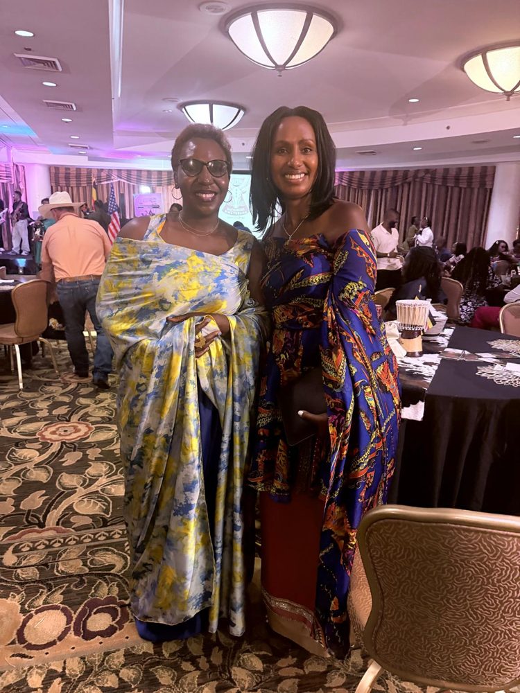 Guests in traditional attire at a diaspora event